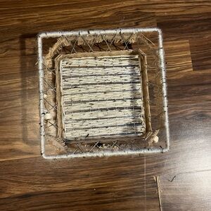 Rustic Square Wire Basket
